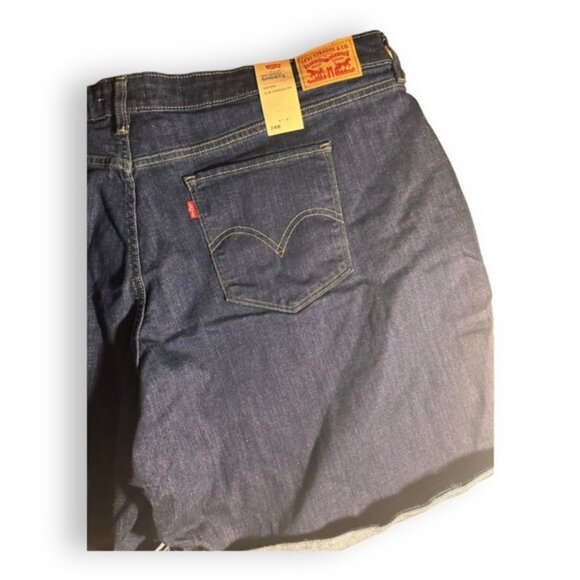 🆕 NWT Levi’s 24 24w Mid High Rise Straight Leg Mid Length Shorts Plus Size - Picture 13 of 14